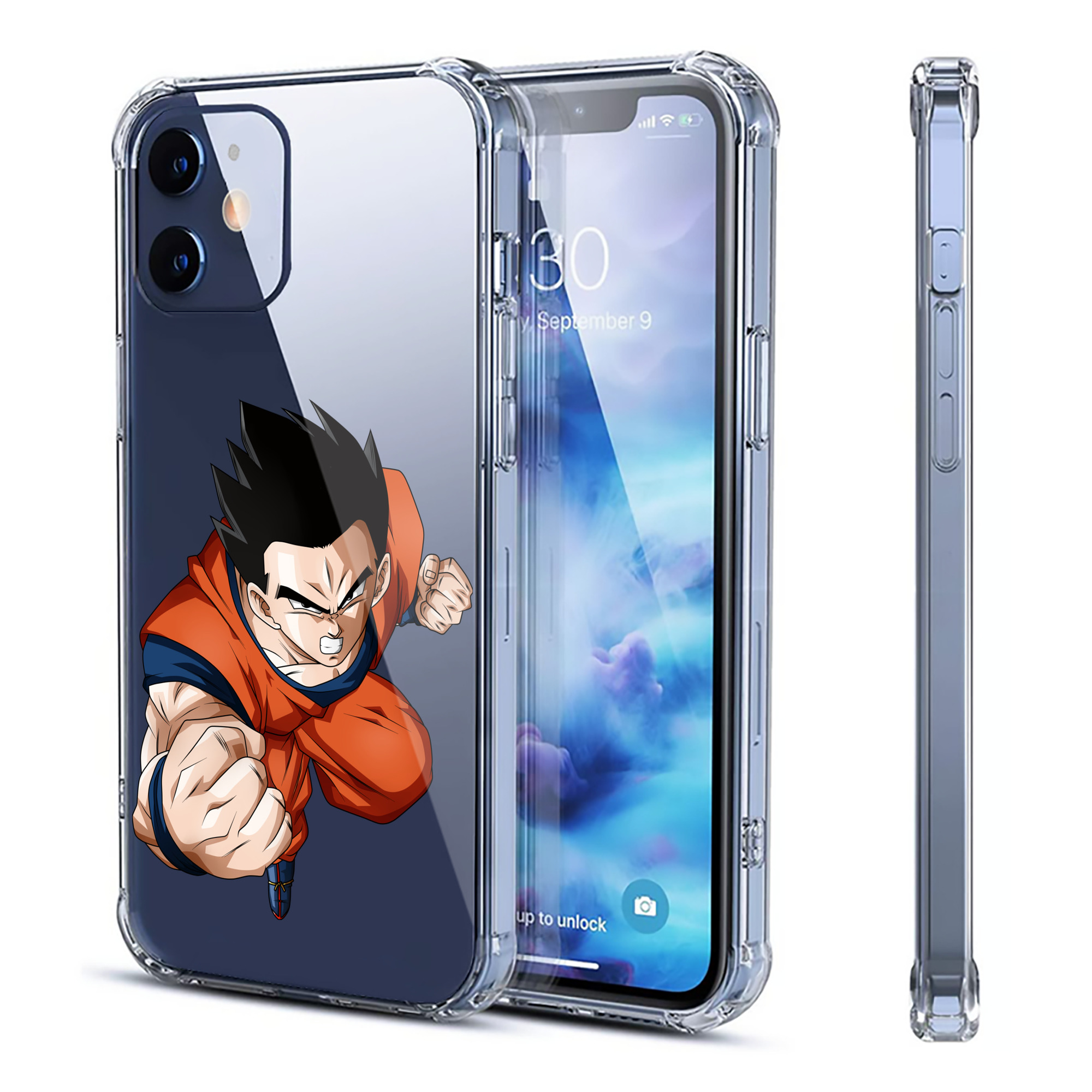 （画像用） ドラゴンボール 孫 悟飯（そんごはん）DRAGON BALL Son Gohan 【iPhone 12シリーズ対応】透明スマホケース（クリアソフトケース）